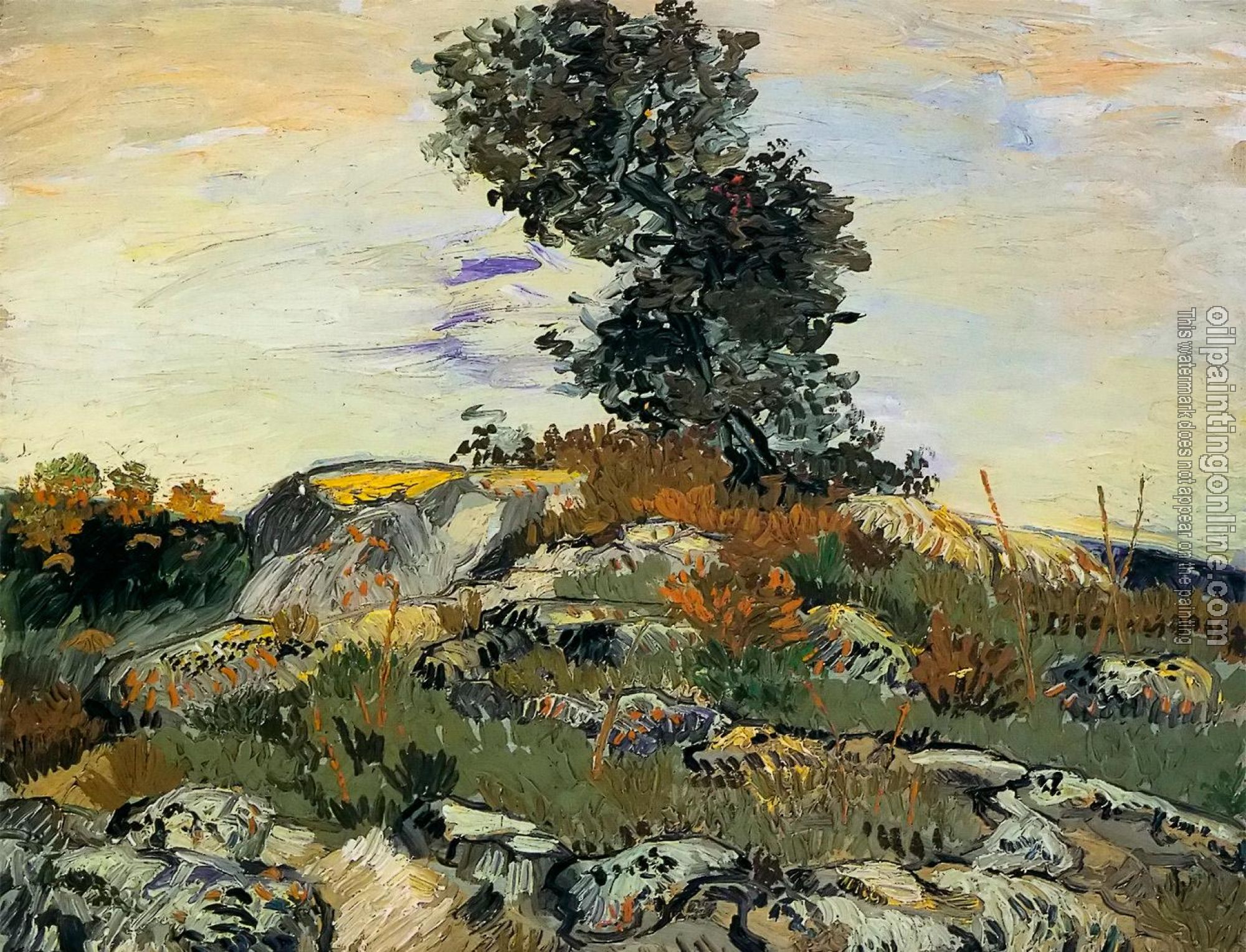 Gogh, Vincent van - Rocks with Tree